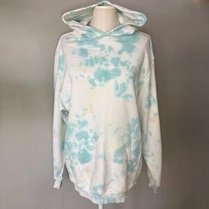 Aerie Women's Tie-Dye Hoodie - Blue and Cream